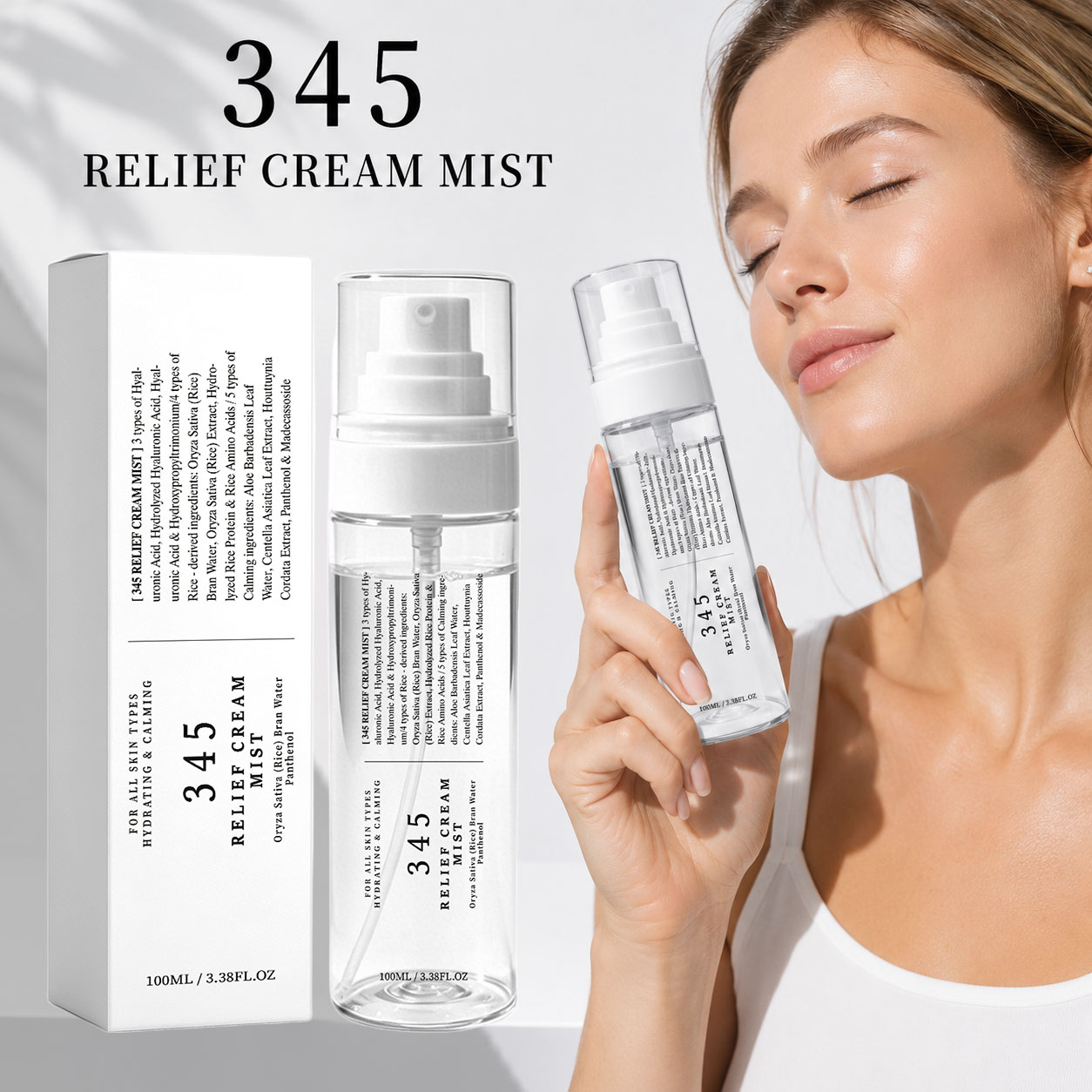 Hyaluronic Acid Serum - 345 Relief Cream Mist Korean Skin