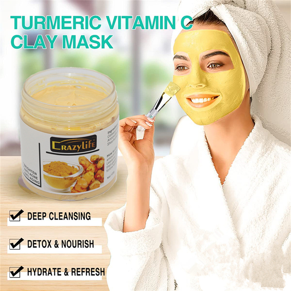 120gTurmeric Clay Mask Facial  - Bentonite Clay Mask ulasan dan harga