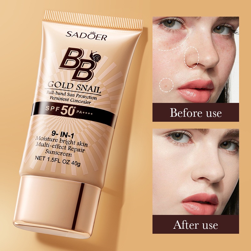 SADOER Gold Snail Sunscreen BB - Spf 50 Sunscreen ulasan dan harga