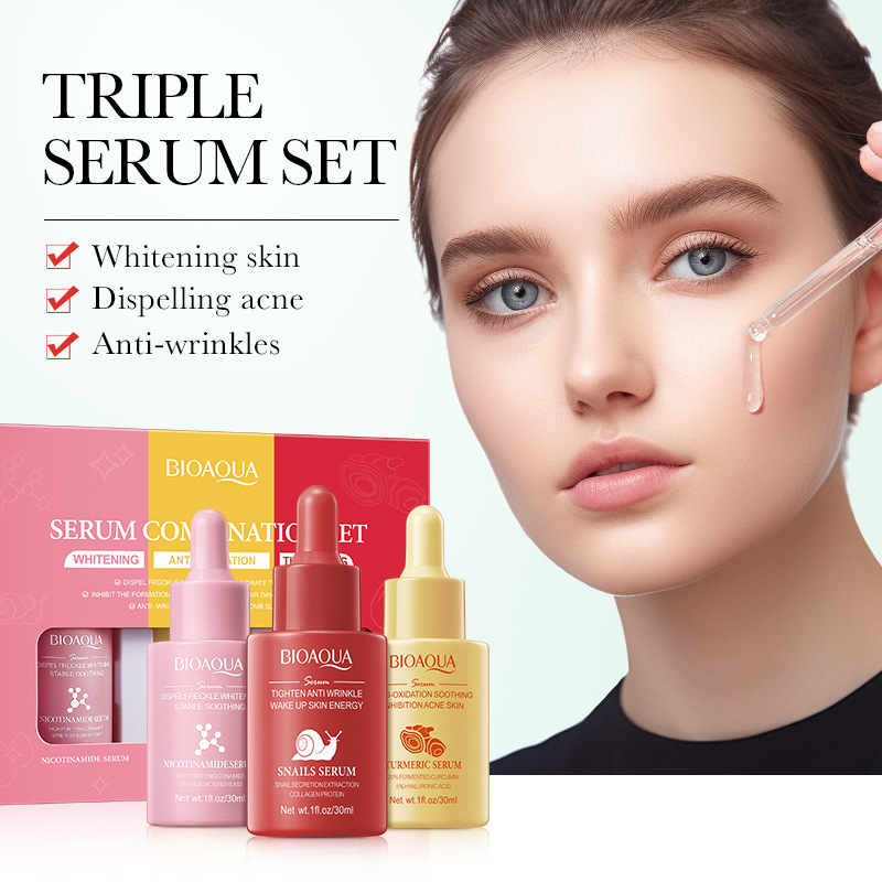 3pcs/set BIOAQUA Vitamin C Ret - Hyaluronic Acid Serum ulasan dan harga