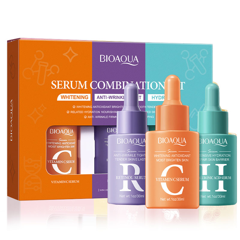 3pcs/set BIOAQUA Vitamin C Ret - Hyaluronic Acid Serum ulasan dan harga