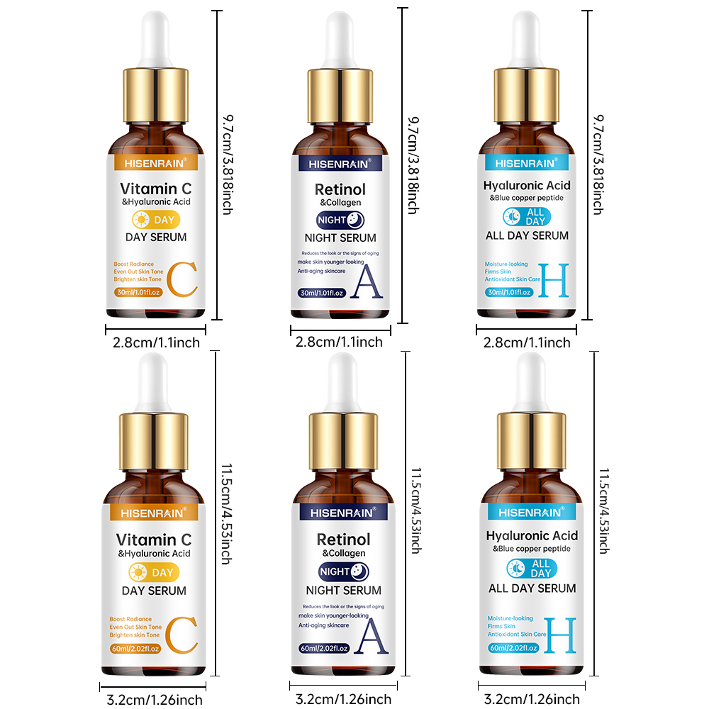HISENRAIN Vitamin C + Retinol  - Hyaluronic Acid Serum ulasan dan harga