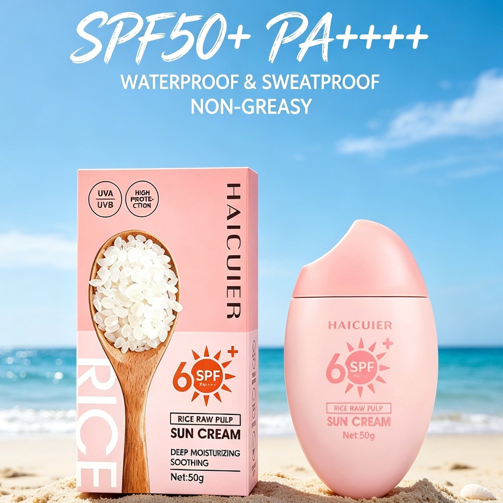 SPF50+ Sunscreen Rice Raw Pulp - Spf 50 Sunscreen ulasan dan harga