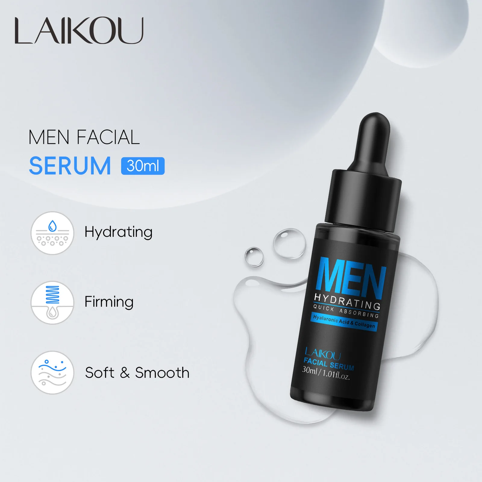 Mens 30ml Facial Serum Hydrati - Hyaluronic Acid Serum ulasan dan harga