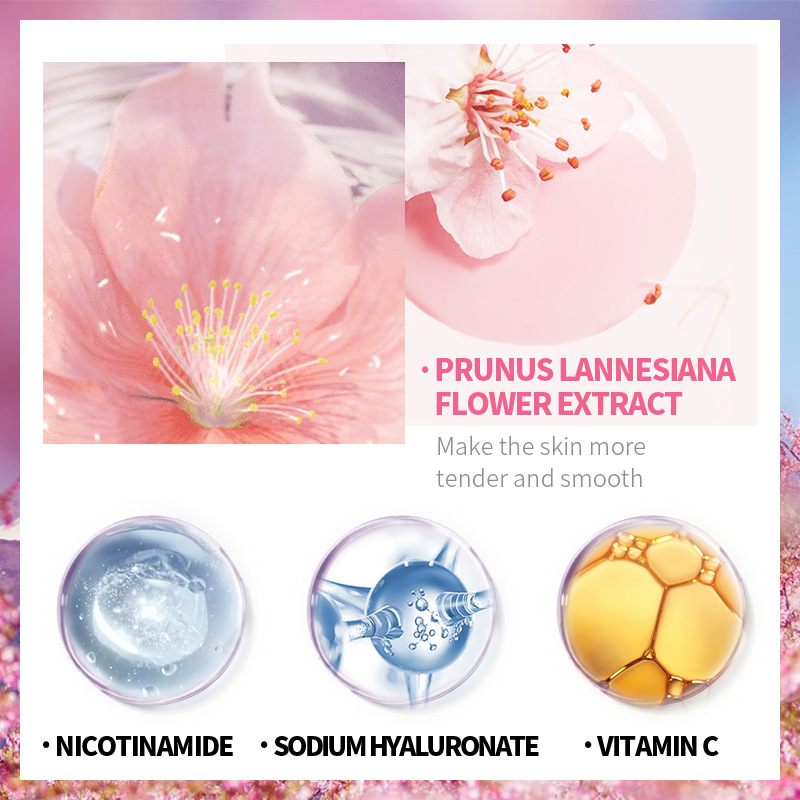 LAIKOU 8Pcs Sakura Facial Skin - Hyaluronic Acid Serum ulasan dan harga