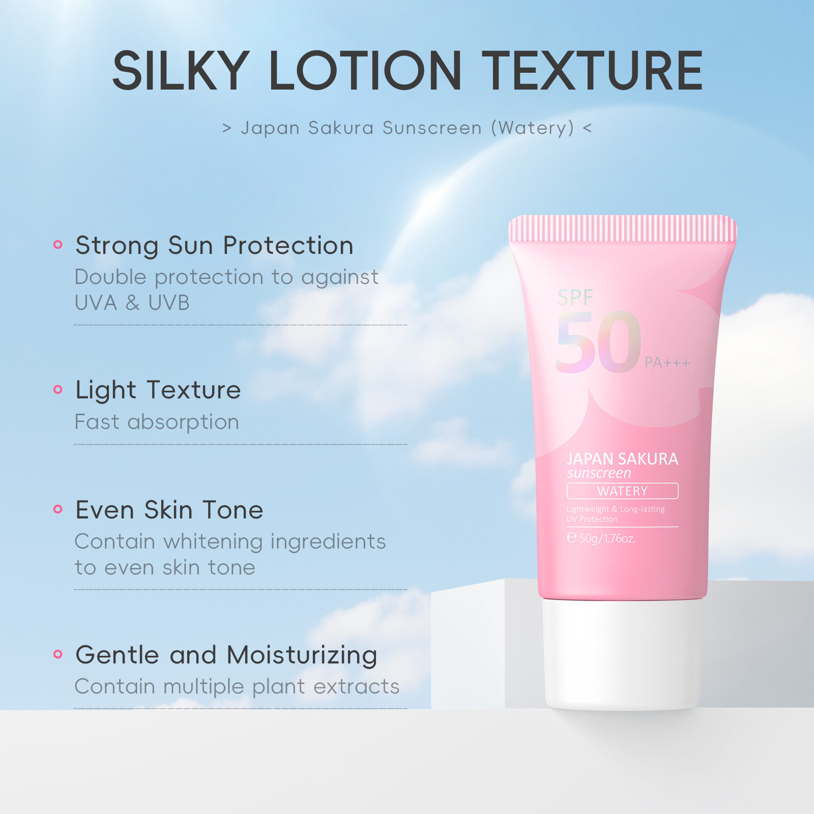 LAIKOU Sakura SPF50 PA+++ Faci - Spf 50 Sunscreen ulasan dan harga